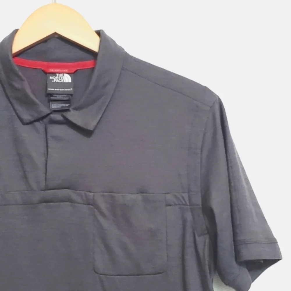 The North Face Polo Shirt Gray Mens Medium